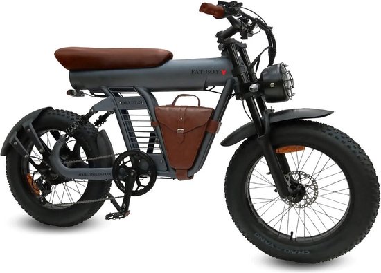 Diablo Fat Boy - Elektrische Fatbike - 20 inch - 250W motor - Actieradius tot 70 km - 7 versnellingen - Hydraulische schijfremmen - 749Wh accu - Grijs