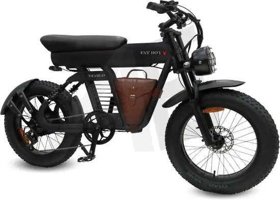 Diablo Fat Boy Fatbike met Hydraulische Remmen - Mat Zwart - 2025 van Diablo
