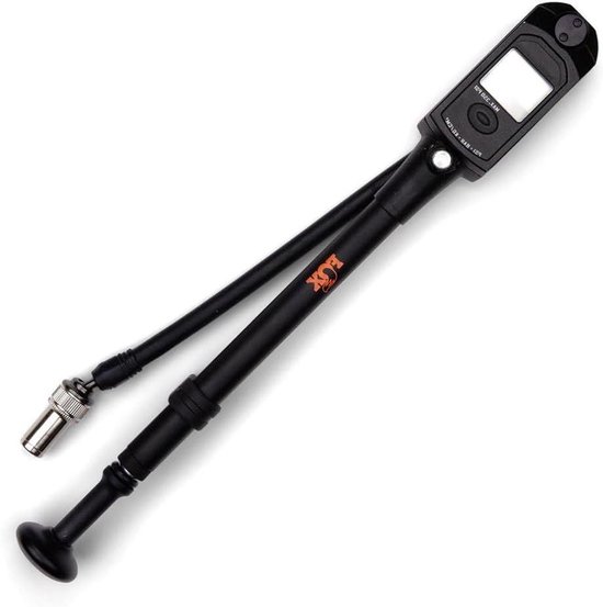 Digitale Schokpomp - Vering Pomp - Fietsvering Afstellen - 350 PSI Max Druk - 35.56 cm - Zwart