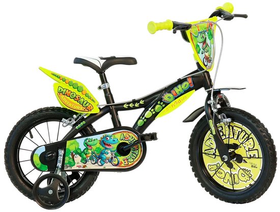 Dino Bikes Kinderfiets 14 inch dinosaurus van Merkloos