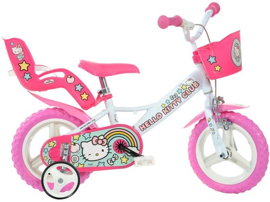 Dino Bikes Kinderfiets Hello Kitty 14 inch roze van Merkloos