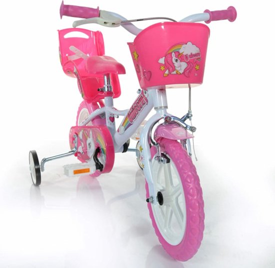 Dino Bikes Kinderfiets Unicorn 12" roze van Dino Bikes