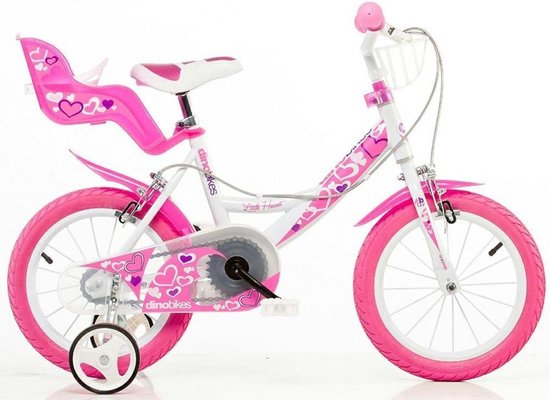 Dino Bikes Little Heart fiets 16 inch met handremmen van Dino Bikes