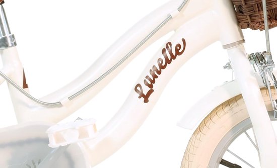 Dino Bikes Retro Meisjesfiets 12 Inch Wit met Zijwieltjes – Meisjesfiets 3-5 Jaar