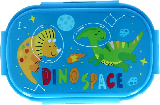 Dino Space Lunchbox met bestek van Dino.
