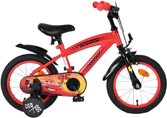 Disney Cars Kinderfiets - Jongens - 14 inch - Rood van Disney