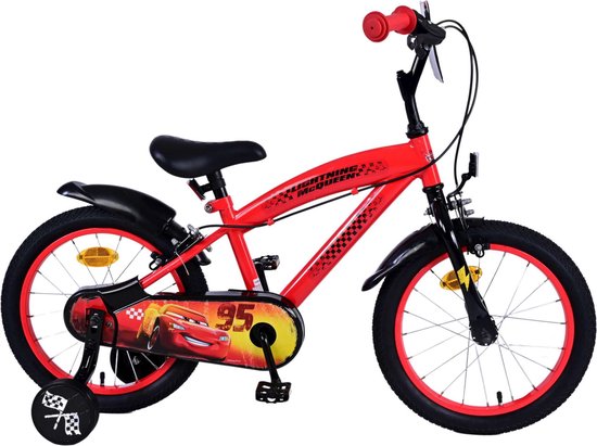 Disney Cars Kinderfiets - Jongens - 16 inch - Rood - 2 handremmen van Disney