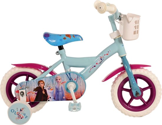 Disney Frozen 2 Kinderfiets - Meisjes - 10 inch - Blauw/Paars - Doortrapper van Disney