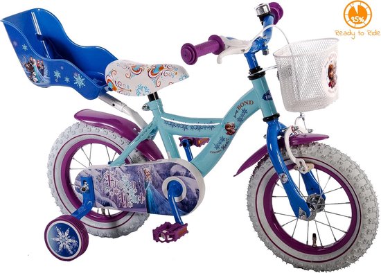 Disney Frozen Kinderfiets - Kinderfiets - Meisjes - Blauw - 12 Inch