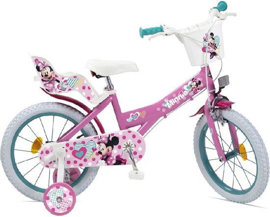 Disney Minnie 14´´ Fiets Roze Jongen van Merkloos