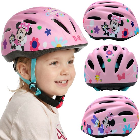 DISNEY Minnie Mouse Veilige fietshelm voor meisjes, verstelbaar 48-52 cm van Merkloos