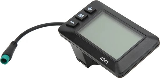 Display voor elektrische fiets, 36V/48V, LCD GD01-display, waterdichte 5-pins connector, geschikt voor sturen met een diameter van 22,2 mm. van Merkloos