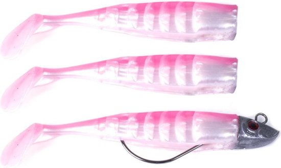 DLT Soft Invasion - Shad - Pink - 13gr - 9cm - Wit van DLT