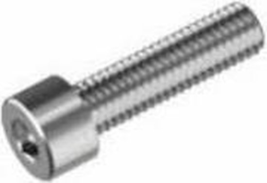 Doos a 25 inbusbouten m4x10 rvs van Merkloos