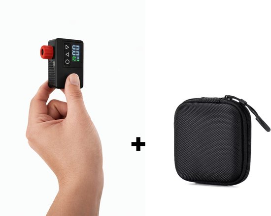 Draadloze Elektrische Fietspomp 8 Bar (120 PSI) - Mini Compressor 118g - Digitaal Display - USB-C Oplaadbaar - Presta & Schrader - Inclusief waterafstotend Hoesje + Accessoires van Merkloos