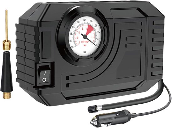 Draadloze Fietspomp - Auto Compressor - Banden Snel Oppompen - Geïntegreerde LED Verlichting - Compact Ontwerp - Zwart
