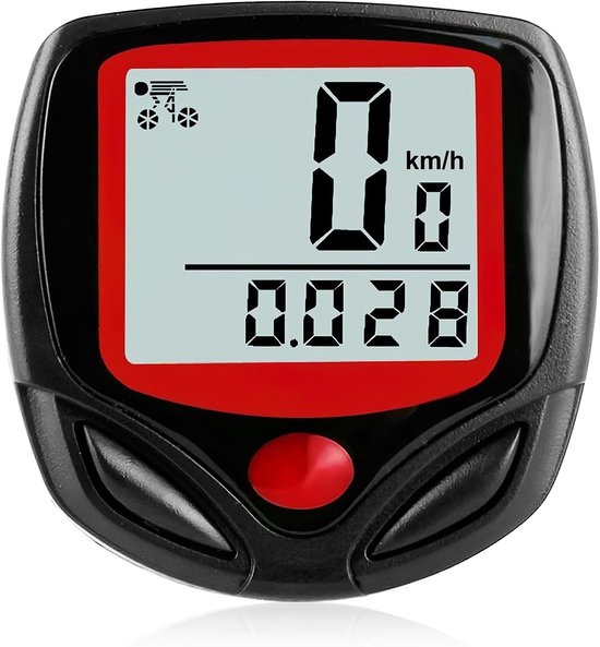 Draadloze fietssnelheidsmeter, LCD-scherm, snelheidssensor, zwart van Merkloos