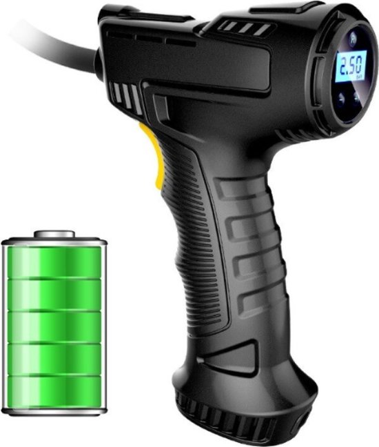 Draagbaar Luchtpomp Voor Auto - Bandenpomp - Autopomp - Lucht Compressor - Oplaadbaar - Auto & Motor - Digitaal Scherm - 120W