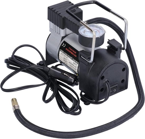 Draagbare Bandenpomp - Auto Compressor - Banden Oppompen - 150 PSI Max Druk - DC 12V - Zwart
