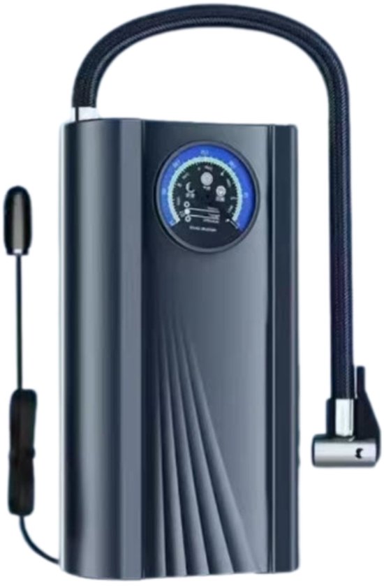 Draagbare Elektrische Luchtpomp Auto – Bedrade Compressor met Barometer – Voor Auto, Fiets, Motorbanden - Ballen – 150 PSI