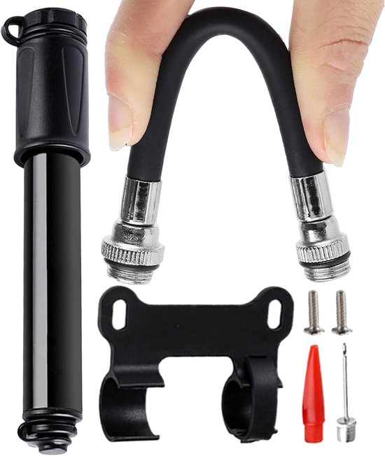 Draagbare Fietspomp - Fietsband Compressor - Banden Oppompen - Met Slang - 20cm Lengte - Enkele Kleur