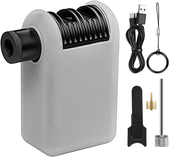 Draagbare Fietspomp - Mini Compressor - Banden Vullen - Automatische Uitschakeling - 100 PSI - Zwart