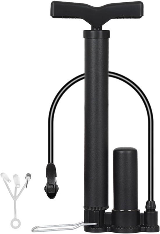 Draagbare fietspomp - mini-staande pomp - 1 stuk - zwart