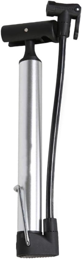 Draagbare Fietspomp - Mini Vloerpomp - Fietsbanden Oppompen - Hoge Druk - 30 cm - Zilver