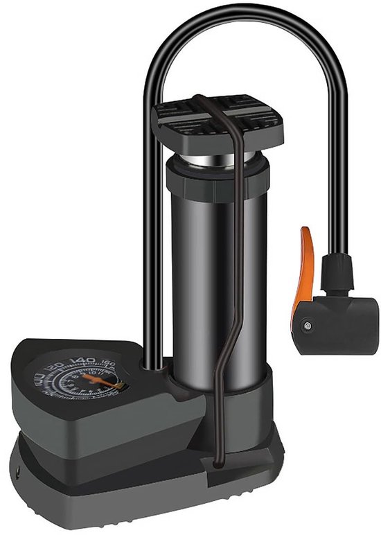 Draagbare Fietspomp - Mini Voetpomp met Manometer - Voor Alle Ventielen