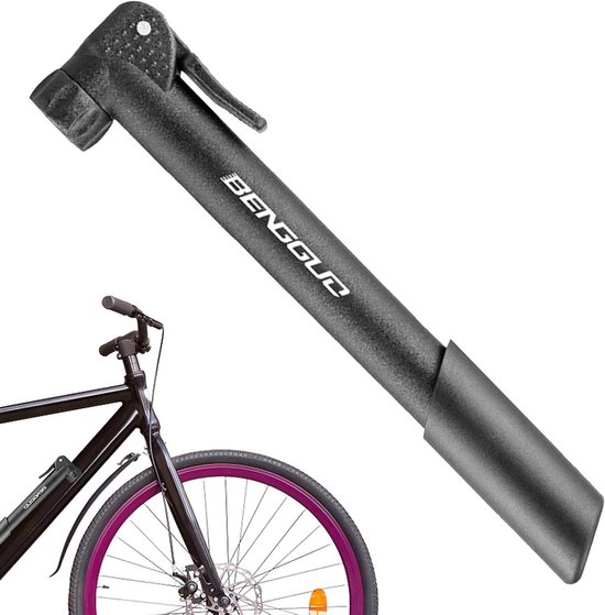 Draagbare Fietspomp - Reparatieset Fietsband - Banden Opblazen - 80 PSI Druk - Compact Formaat - Zwart