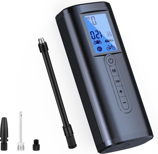 Draagbare luchtcompressor 12V autobandenpomp - draadloze luchtpomp voor autobanden - fiets motorfiets - scooter dirtbike - bal van HiGoing
