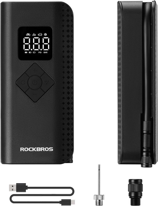 Draagbare Mini Compressor 150PSI met Digitaal Display voor Auto, Fiets en Motor