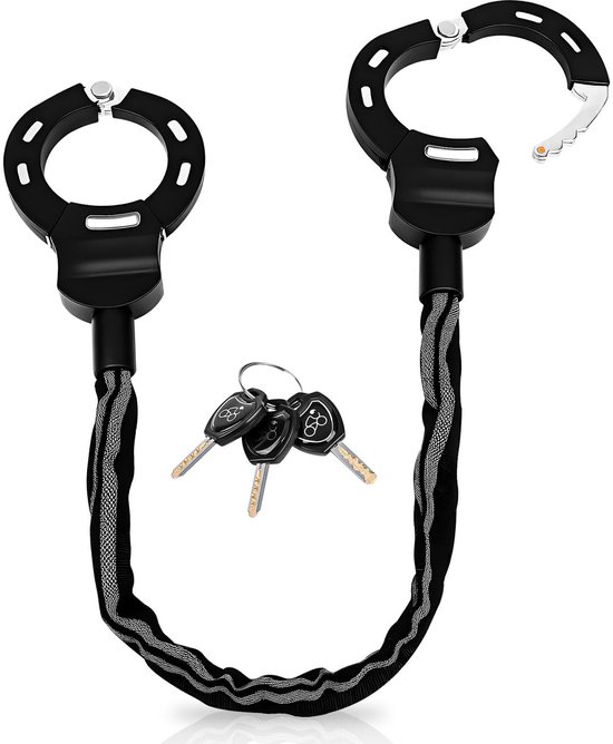 Dreamhigh® E-Scooter Slot - Kettingslot Fiets - Slot voor E-Scooters met Siliconenbescherming Tegen Krassen - Diefstalbeveiliging Handboeislot - voor Scooters - Stepjes - Fietsen - Kinderwagens