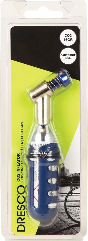 Dresco Co2 Pomp Met 16 Gram Co2-patroon Staal Zilver 2-delig van Dresco
