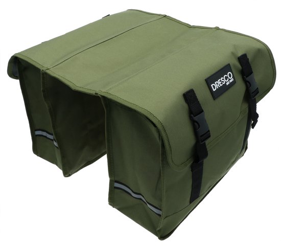 Dresco Dubbele Fietstas Basic Groen 30 Liter van Merkloos
