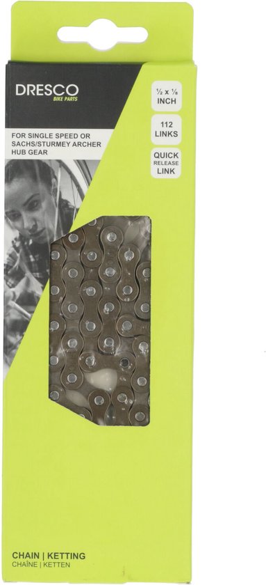 Dresco Fietsketting City 1/2x1/8 112 schakels van Dresco