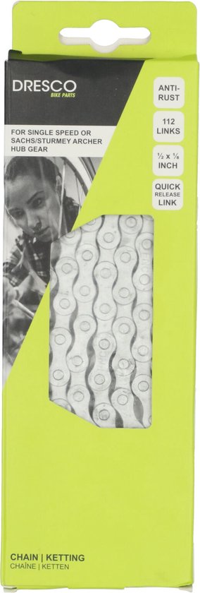 Dresco Fietsketting City Anti-Roest 1/2x1/8 112 schakels van Dresco