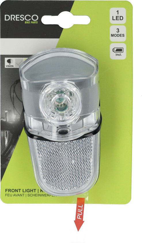 Dresco Fietsverlichting - Fietslamp Tour - LED Koplamp Chroom van Dresco
