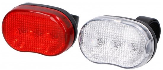 Dresco Fietsverlichtingsset - Classic - LED - Zwart