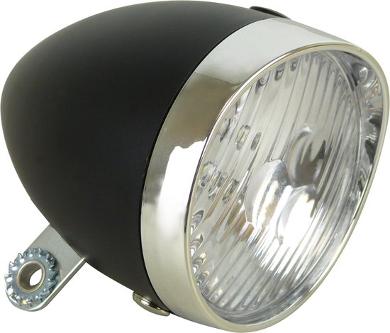 Dresco Koplamp Fiets Classic Zwart - Fietsverlichting - Classic - 3 LEDs - Zwart van Dresco