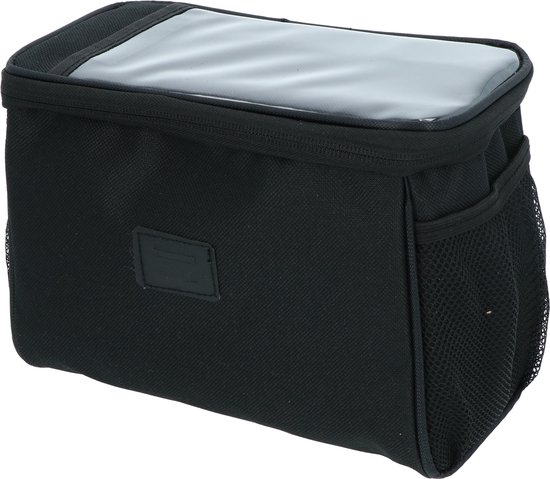 Dresco Stuur Fietstas – 20 Liter -– Waterafstotend polyester - Hoofdvak - Transparant smartphone/fietsknooppunten vak - Lichtgewicht - Gaas vakken aan beide zijkanten - 3 klittenband bevestigingen - Clip aansluiting voorlicht - Afmeting 22x14x16cm