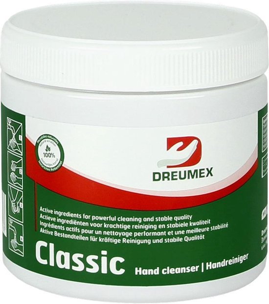 Dreumex Handreinigingsgel - Microkorrels - Oplosmiddelvrij - 600 ml - Voor garages en werkplaatsen van Merkloos