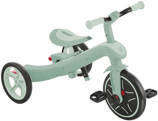 Driewieler - Globber Trike 4 in 1 in Pistachio ECO - groen - 4in1 converteerbaar - met duwstang - vanaf 10 maanden tot 5 jaar van Globber