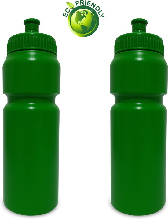 Drinkbus 750ml x2 - waterflessen volwassenen/kinderen - Groen van Pwhuiprpiwjueripwer