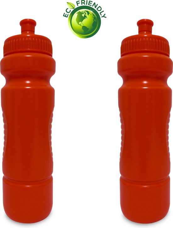 Drinkbus oranje 850ml x2 - Waterfles volwassenen en kinderen