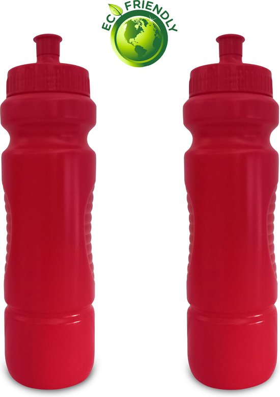 Drinkbus  volwassenen en kinderen 850ml x2 - Waterfles Rood