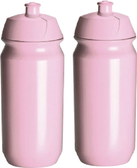 Drinkfles 2x 500 Drinkbussen Powder Pink Waterfles