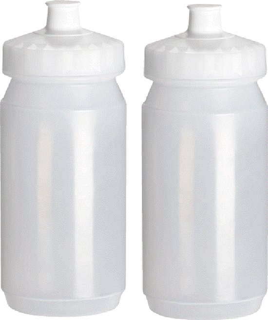 Drinkfles 2x 550 ml Bidons Transparant Waterfles Fiets Racefiets Mountainbike Bidon