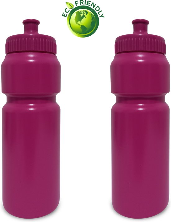 Drinkfles Dames 750ml x2 - waterflessen/drinkbussen - Roze van Enowva