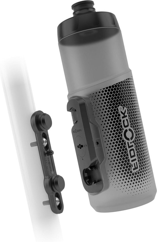 Drinkfles - Sportfles Bidon - Fietsen Hydratatie - Magnetisch Systeem - 600 ml - Transparant Zwart